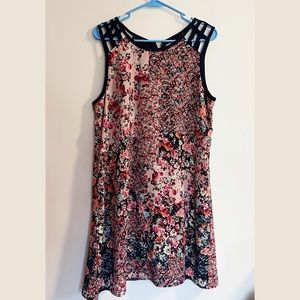 Color block flower dress - KHOLS